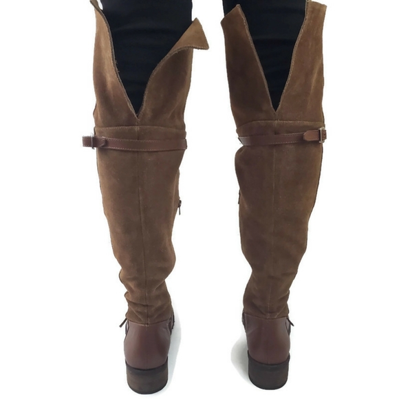 Matisse Lola Over The Knee Leather Brown Boots Women’s size 9 - Picture 4 of 9